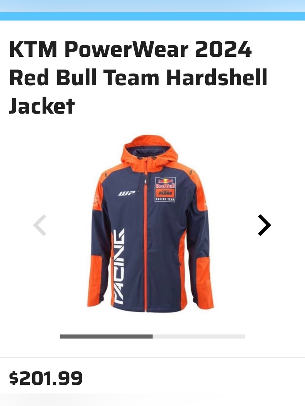 Red Bull KTM Racing Team Men's Performance Heavy duty Jacket - NEW 3XL